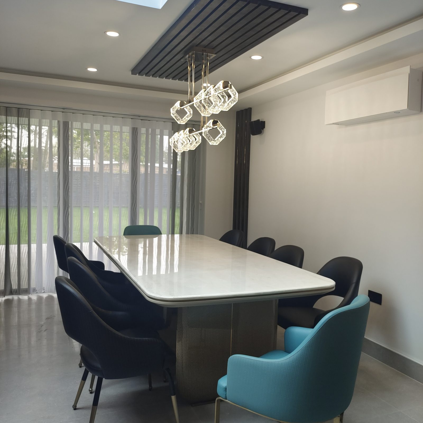 Kitchen cabinetry being fitted