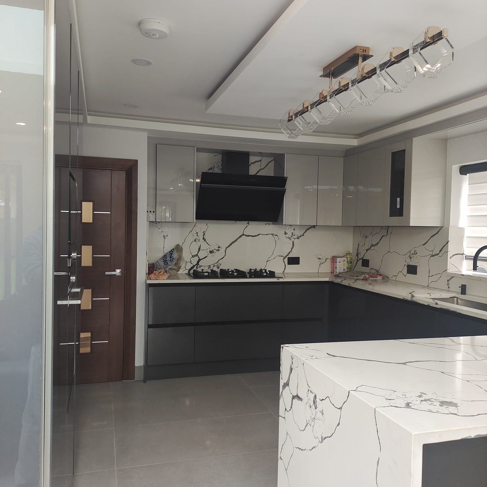 The finished kitchen, ready for handover