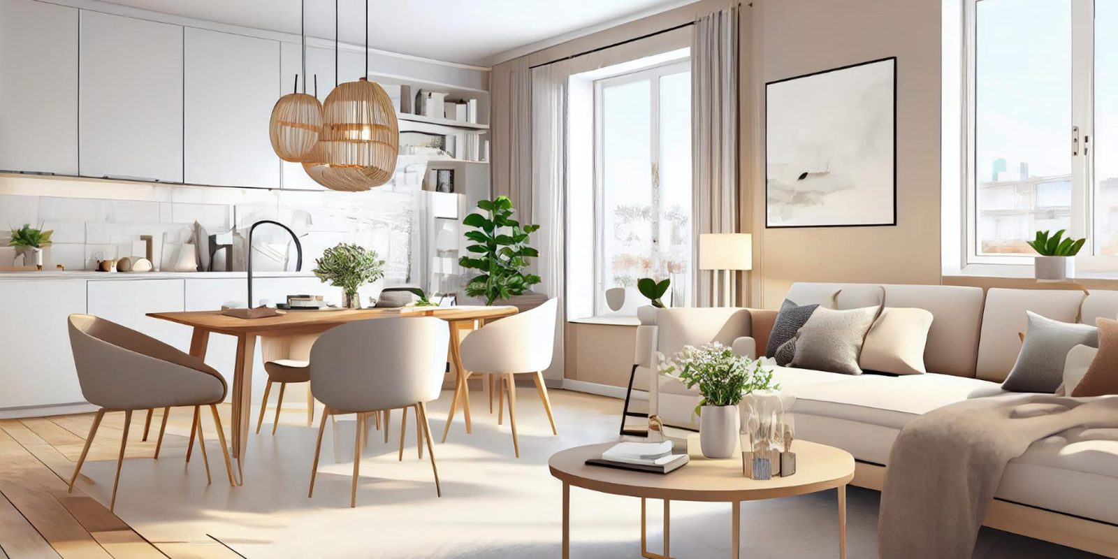 Fitted living room storage