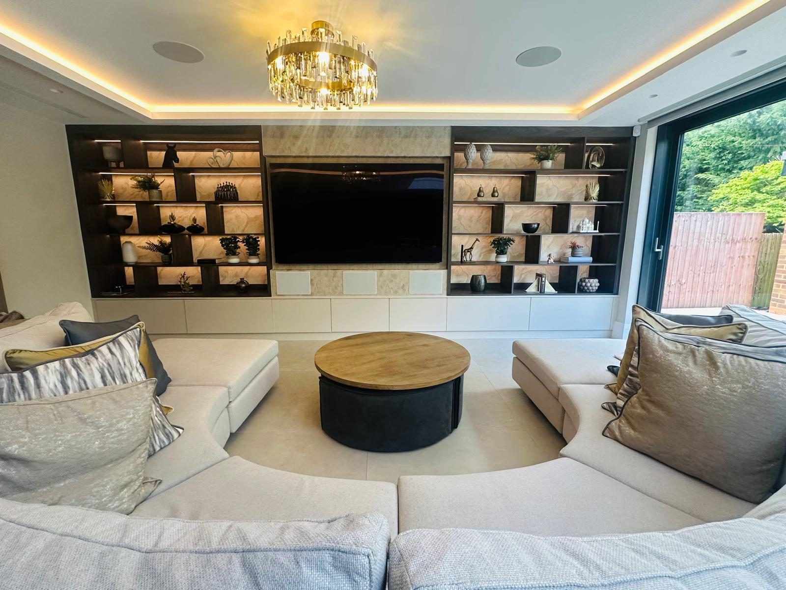 Fitted living room media unit